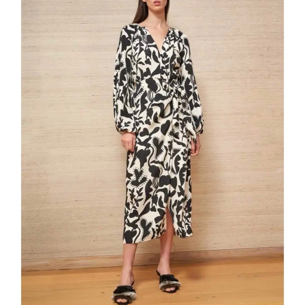 La Ligne silk imogen midi dress NEW